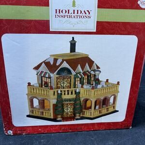 NEW Christmas Village Porcelain Restaurant Collectible 2012 Holiday Inspirations